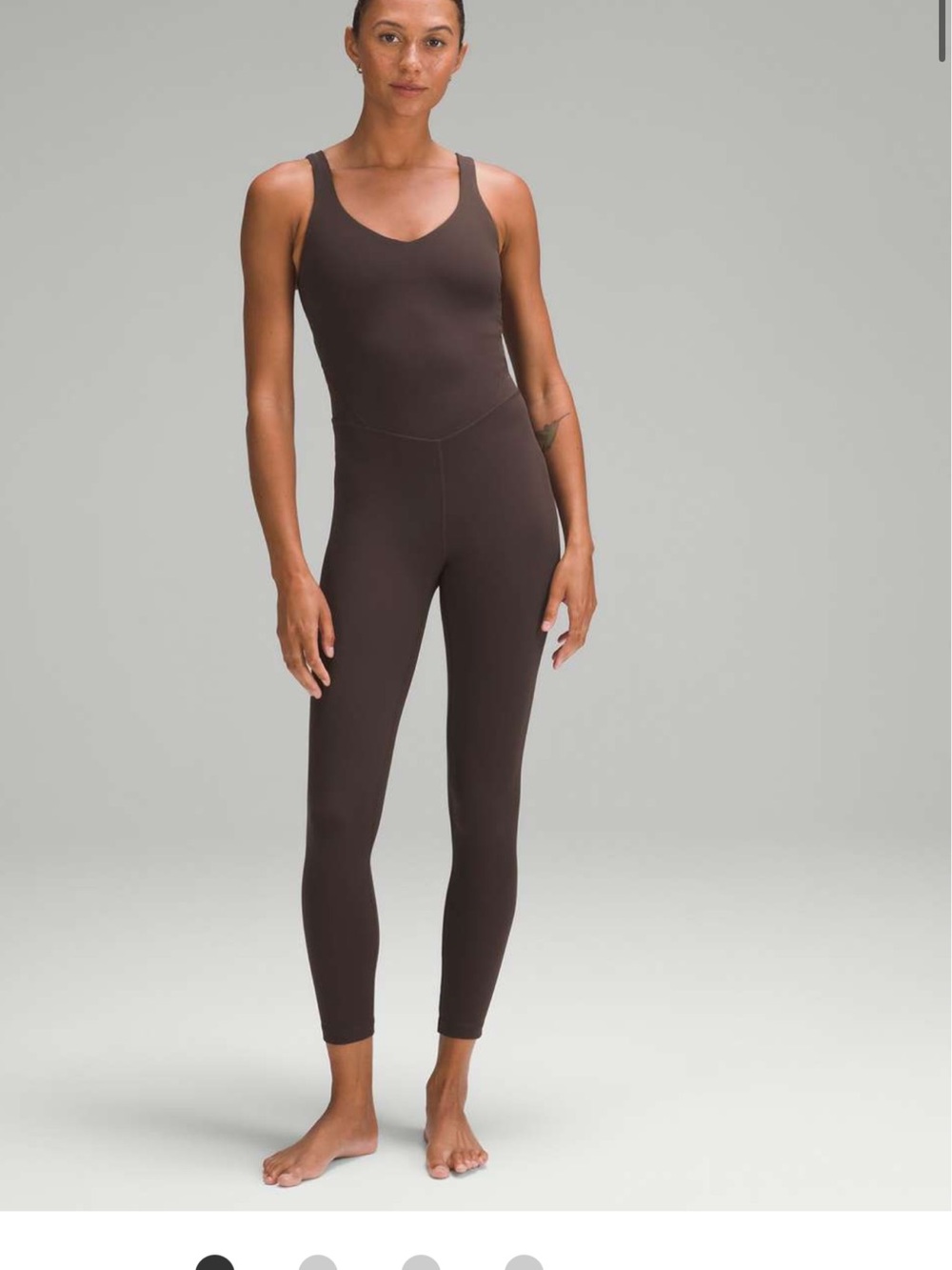 lululemon athletica espresso 25” bodysuit/onesie
